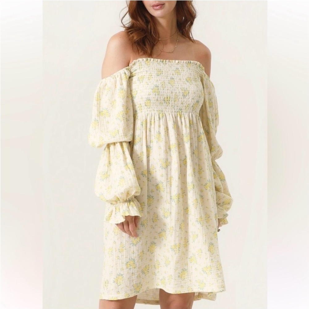 Nothing Fits But Niko Dress size M/L 100% cotton smocked dress Zinnia - Picture 2 of 8